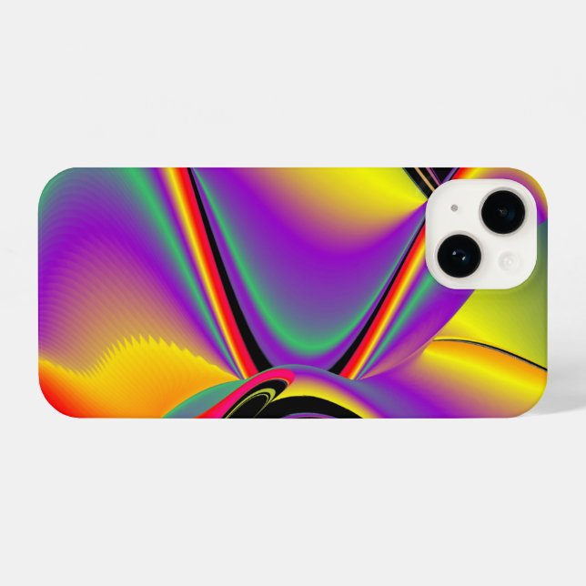 Coque iPhone La magie des couleurs Abstrait Rainbowart 3D (Verso Horizontal)