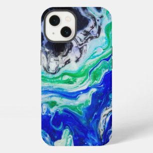 Etui iPhone 13 La peinture abstraite du flux de la rivière