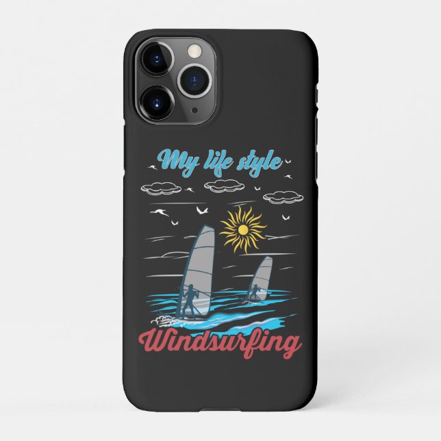 Coque iPhone La planche à voile est mon style de vie (Dos)