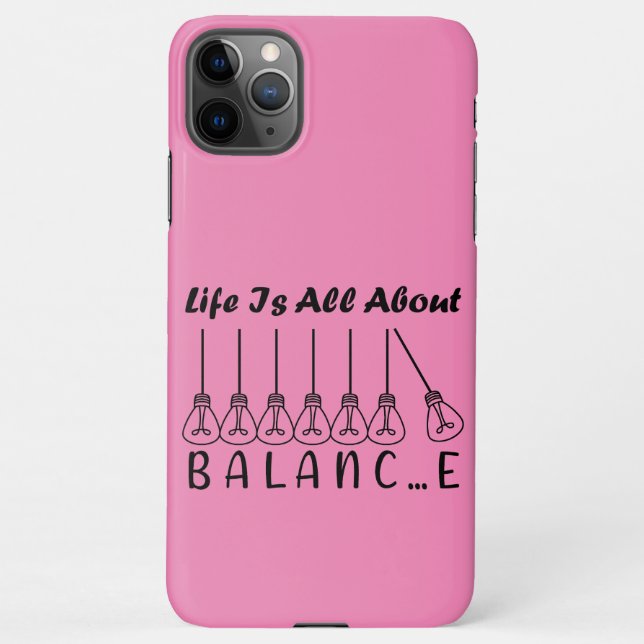 Coque iPhone La vie, c'est l'équilibre de l'inspiration de moti (Dos)