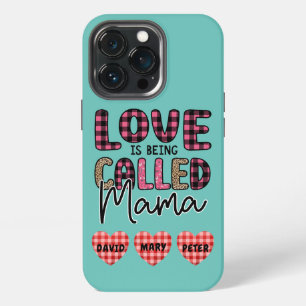 Etui iPhone 13 Pro L'amour, c'est être appelée Maman, Cadeau personna