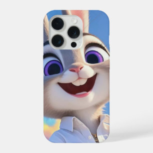 Lapin de dessin animé esthétique mignon motif bleu