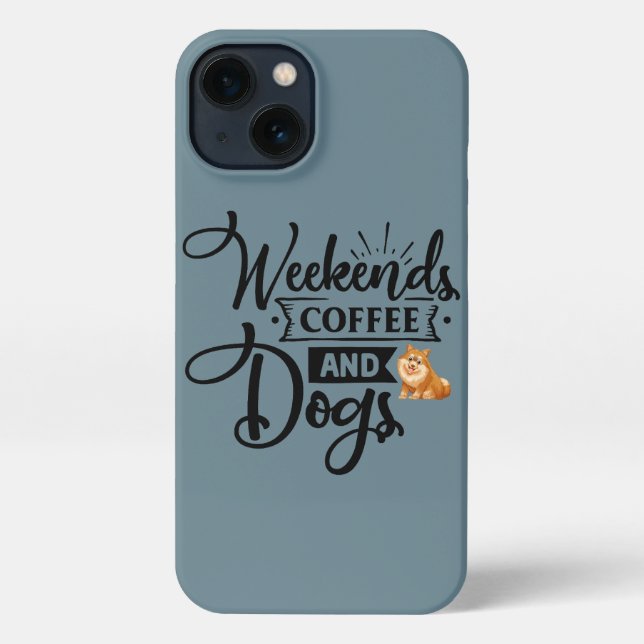 Coque iPhone L'art de la typographie positive du chien (Verso)