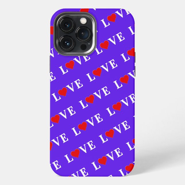 Coque iPhone Lavender LOVE Moderne Élégant (Verso)