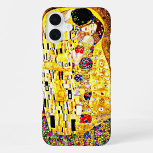 Coque iPhone 16 Plus Le Baiser, célèbre peinture de Gustav Klimt