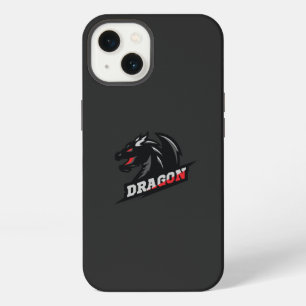Etui iPhone 13 le logo du dragon sur fond noir