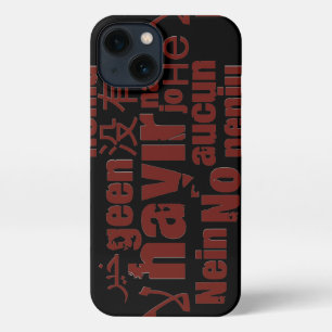 Etui iPhone 13 Le mot "Non" dans différentes langues