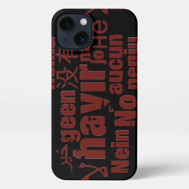 Coque iPhone Le mot "Non" dans différentes langues (Verso)