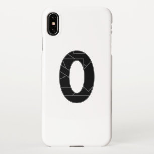 Coque iPhone XS Max Le nombre zéro (0) en noir