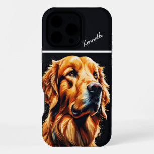 Coque iPhone 16 Pro Max Le Regard du Golden Retriever