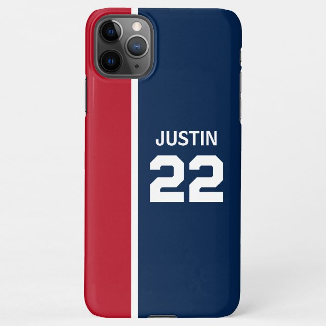Coque iPhone Le thème du sport rouge et bleu (Dos)
