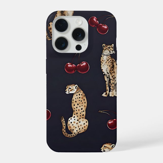 Coque iPhone Leopard Cherry Phone Case (Verso)