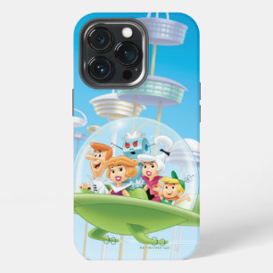 Etui iPhone 13 Pro Les Jetson La voiture volante de la famille