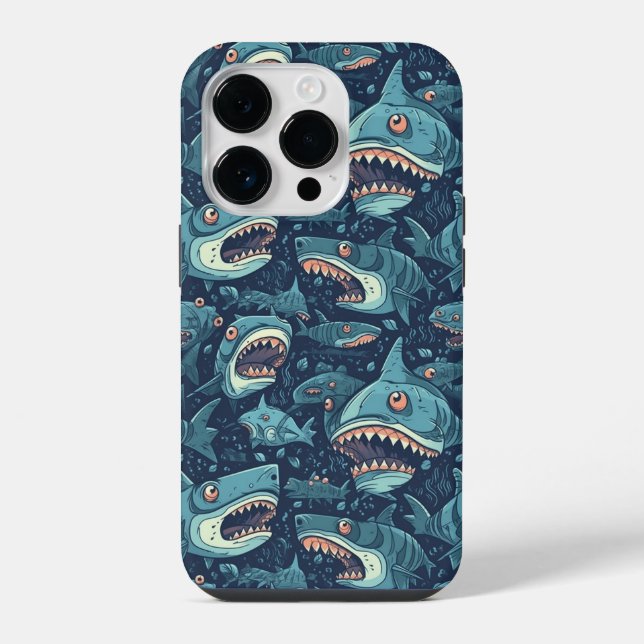 Coque iPhone Les Patterns de Shark (Verso)