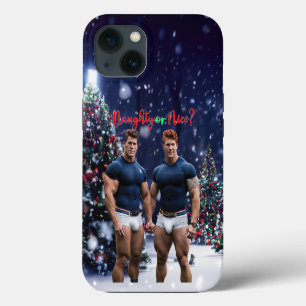 Etui iPhone 13 Les sapins de Noël lumineux de SlipperyJoe deux mu