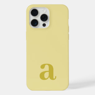 Lettre Monogramme Moyenne Jaune Pâle Minimaliste