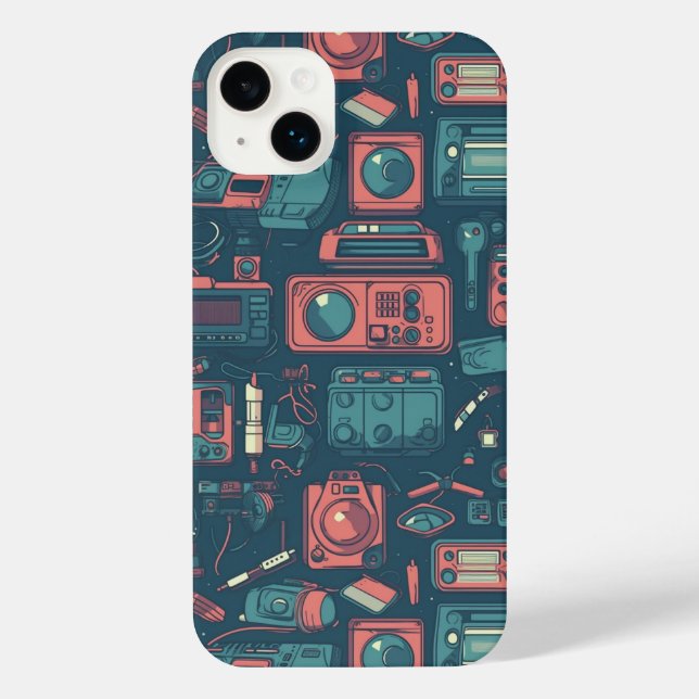 Coque iPhone L'explosion du passé : la technologie des années 8 (Verso)