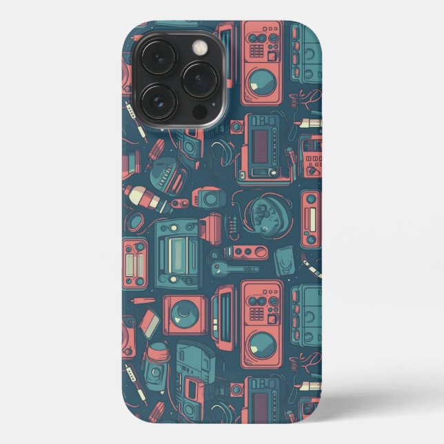 Coque iPhone L'explosion du passé : la technologie des années 8 (Verso)