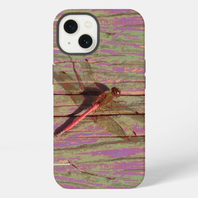Coque iPhone Libellule Colorée  (Verso)
