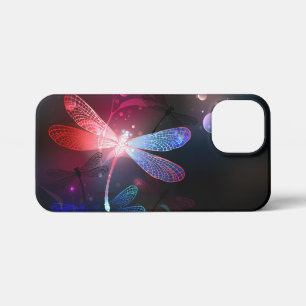 Etui iPhone 13 Mini libellule rouge brillante