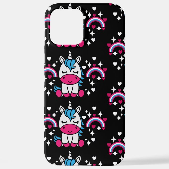 Coque iPhone Licorne de petite fille (Verso)