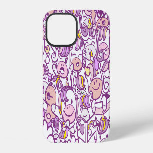 Coque iPhone 12 Licorne Poney Mignonne : Collection Magic Doodle