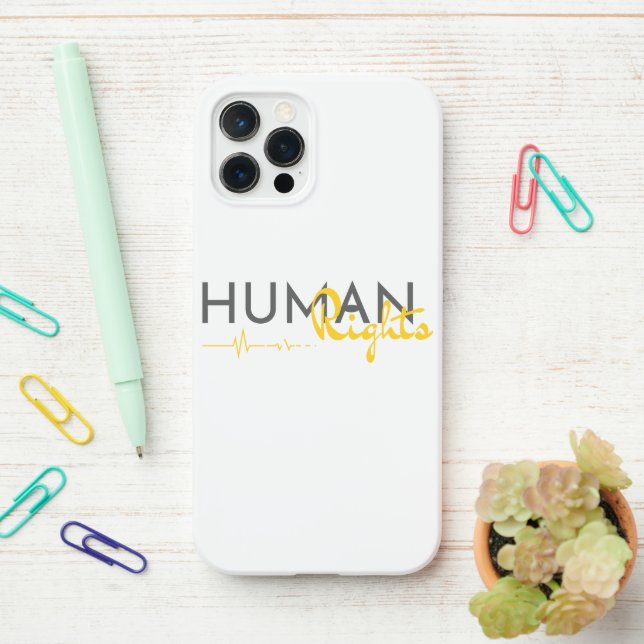 Coque iPhone Lifeline to Human Rights (Sur le bureau)