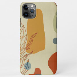 Coque iPhone 11Pro Max Ligne moderne tendance Abstraite Protea Botanique