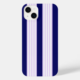 Lilac et rayures blanches motif avec bleu marine
