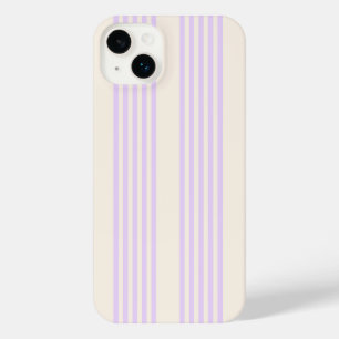 Lilac violet et beige cinq bandes motif