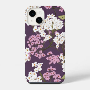 Coque Pour iPhone 14 Lilas sur pourpre