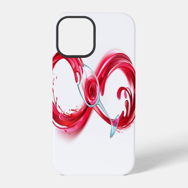 Coque iPhone L'infini avec du vin rouge (Verso)