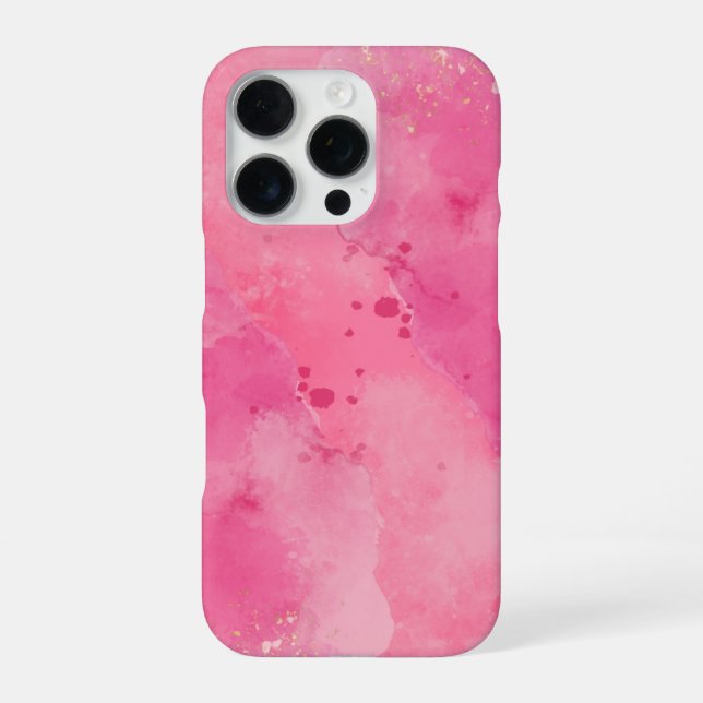 Coque iPhone Linktree Aquarelle Rose | (Verso)