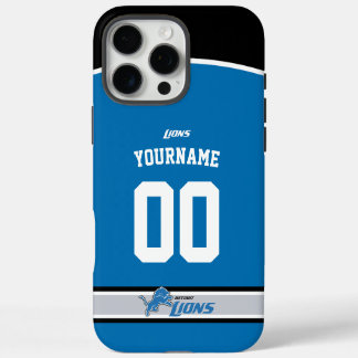 Coque iPhone 16 Pro Max Lions personnalisées Jersey Football Américain