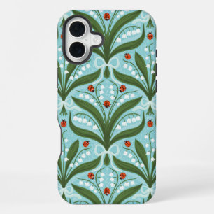 Coque iPhone 16 Plus Lit de la vallée et la symétrie des coccinelles en