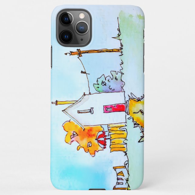 Coque iPhone Little House With Washing (Dos)