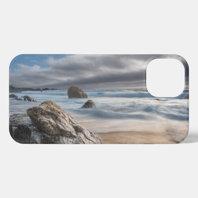 Coque iPhone Littoral | Stormy Big Sur, Californie (Verso Horizontal)