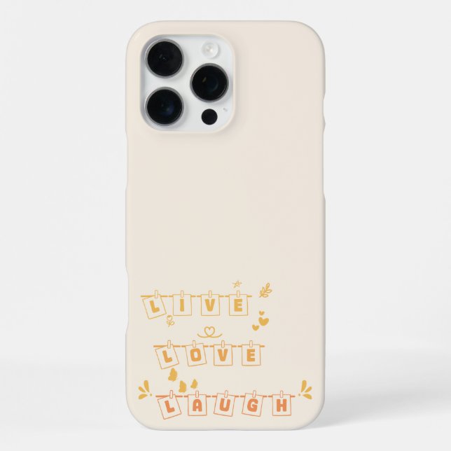 Coque iPhone Live Logh Laugh Cute Notedry (Verso)