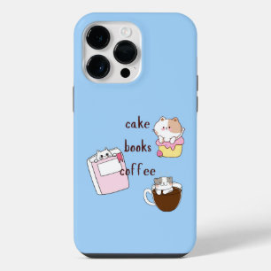 Coque Pour Pour iPhone 14 Pro Max Livres de gâteau Café