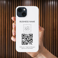 Logo d'entreprise Carré personnalisé et code QR pr