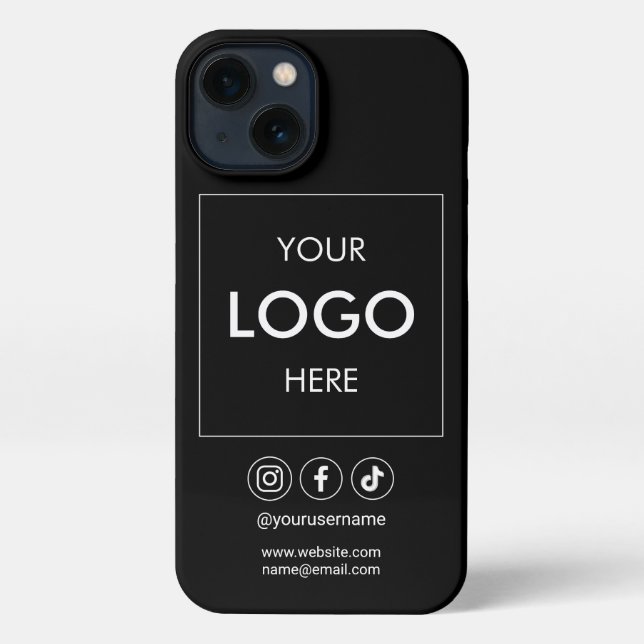Coque iPhone Logo Médias sociaux Coque BusinessiPhone (Verso)