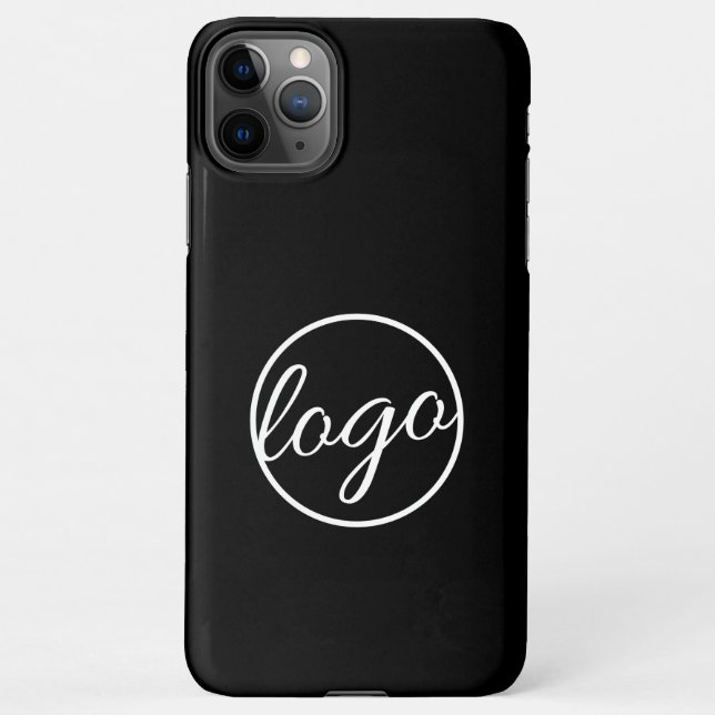 Coque iPhone Logo personnalisé Black Business Professional (Dos)