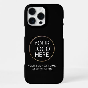 Coque iPhone 16 Pro Max Logo professionnel et entreprise de texte noir