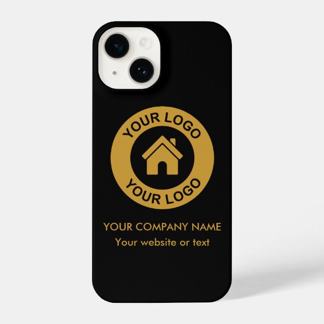 Coque iPhone Logo Professionnel Personnalisé Nom De L'Entrepris (Verso)