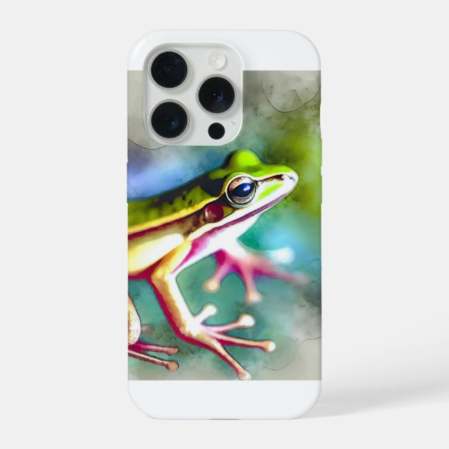 Coque iPhone Long legged frog 100924AREF149 - Watercolor (Verso)