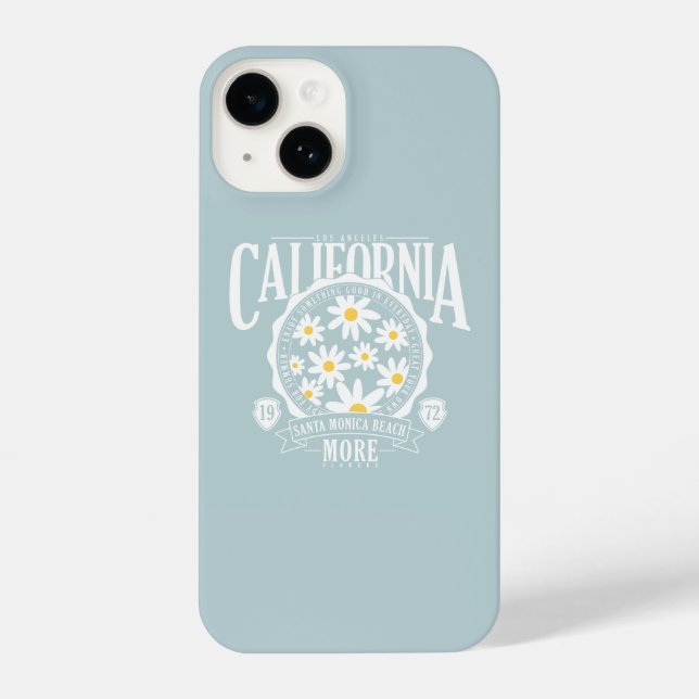 Coque iPhone Los Angeles California Floral Graphic (Verso)