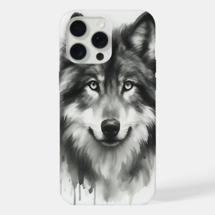 Loup gris majestueux étonnant Aquarelle Faune