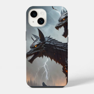 Coque Pour iPhone 14 Loups Cyborgs de Foudre
