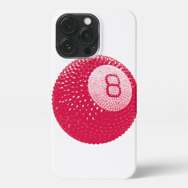 Coque iPhone Lucky Disco 8 Rose, Lucky Disco Ball, Funky Art (Verso)