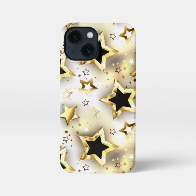 Coque iPhone Lumière transparente avec étoiles or (Verso)